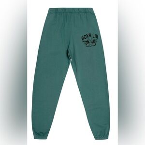 Boys Lie Green Sweatpants Relaxed Fit Athleisure